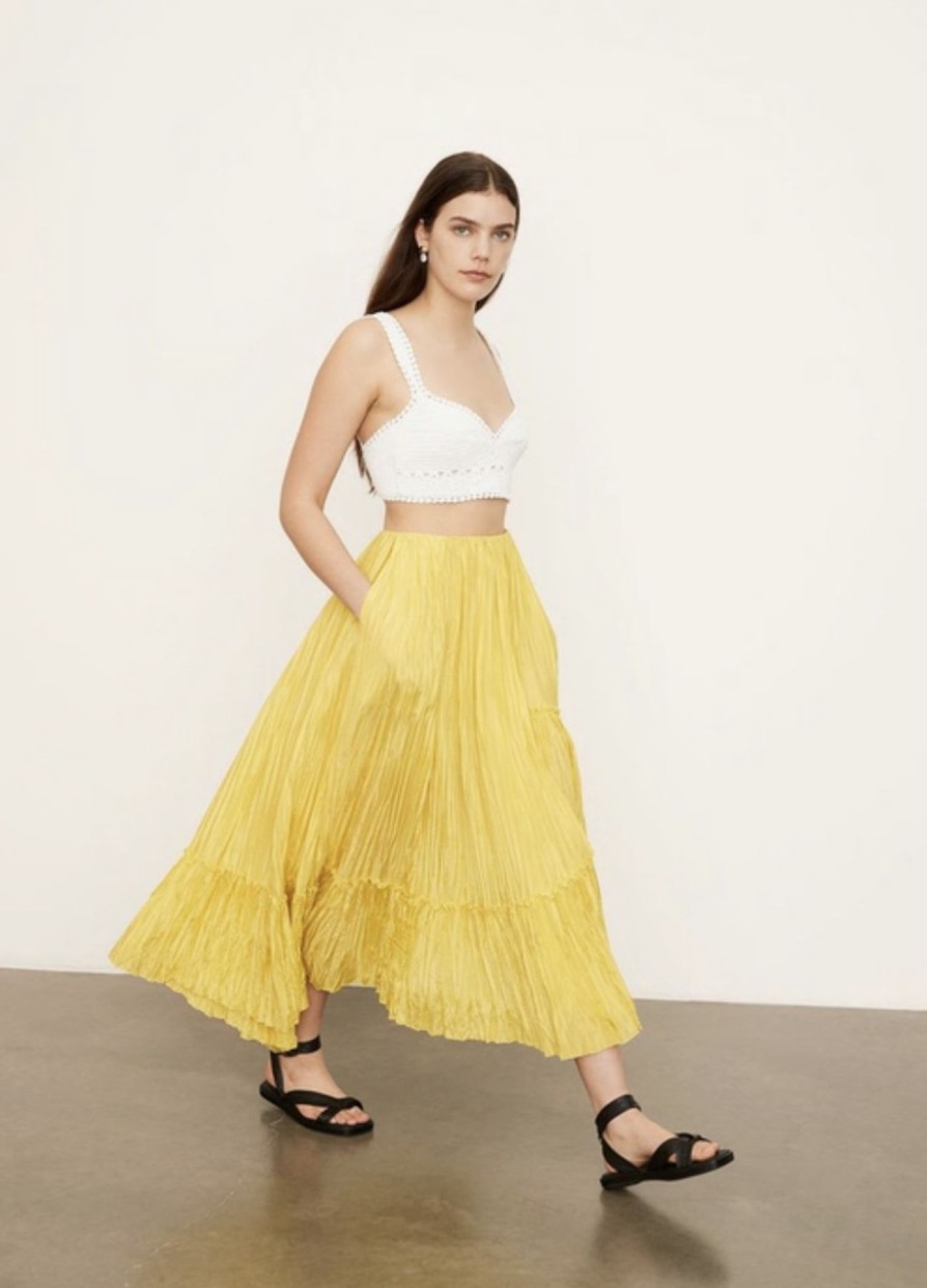 Online Zoe Fashion Crushed Tiered Paneled Skirt