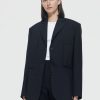 New Zoe Fashion Oversized Blazer In Schwarz