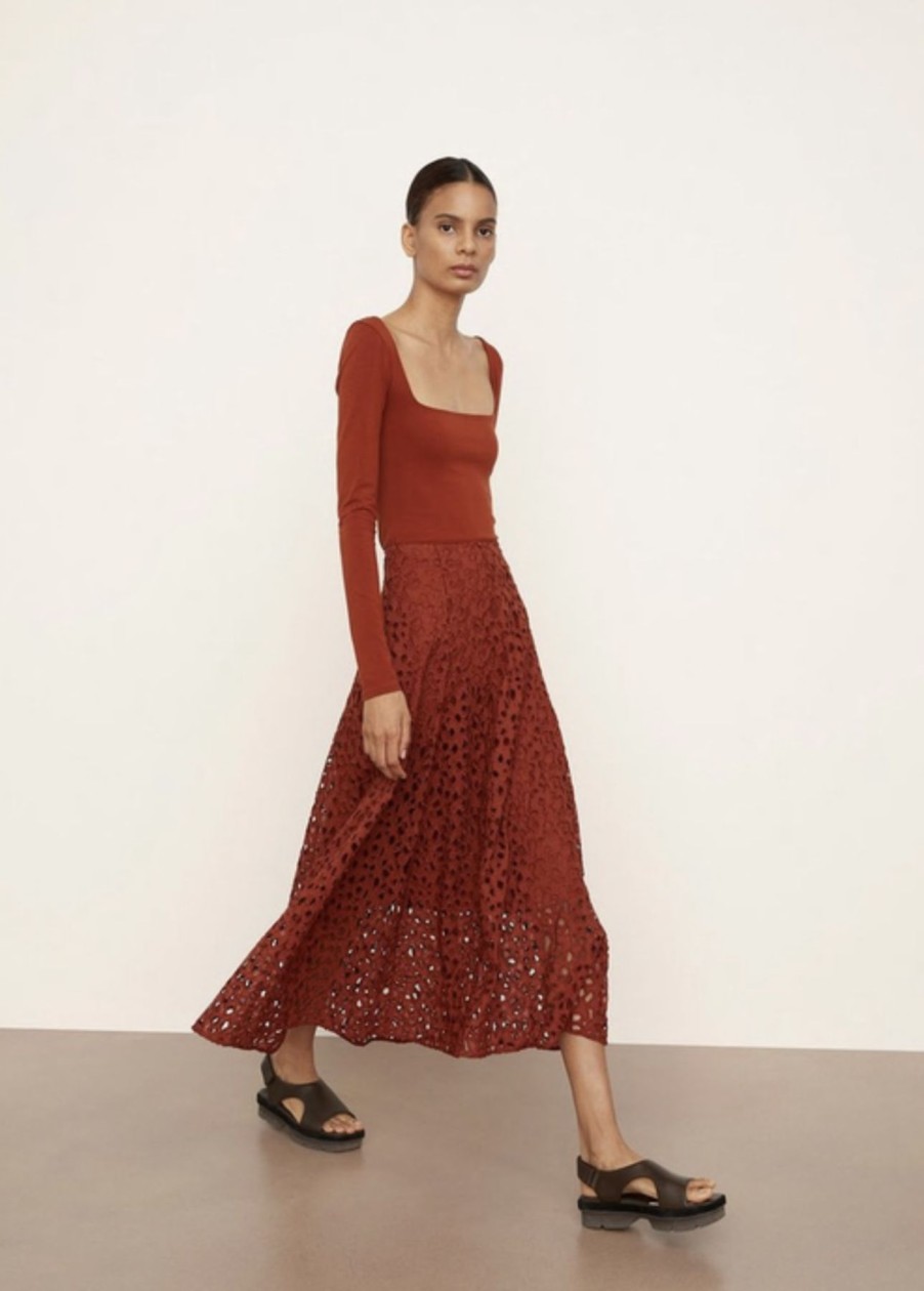 Online Zoe Fashion Lace Paneled Slip Skirt