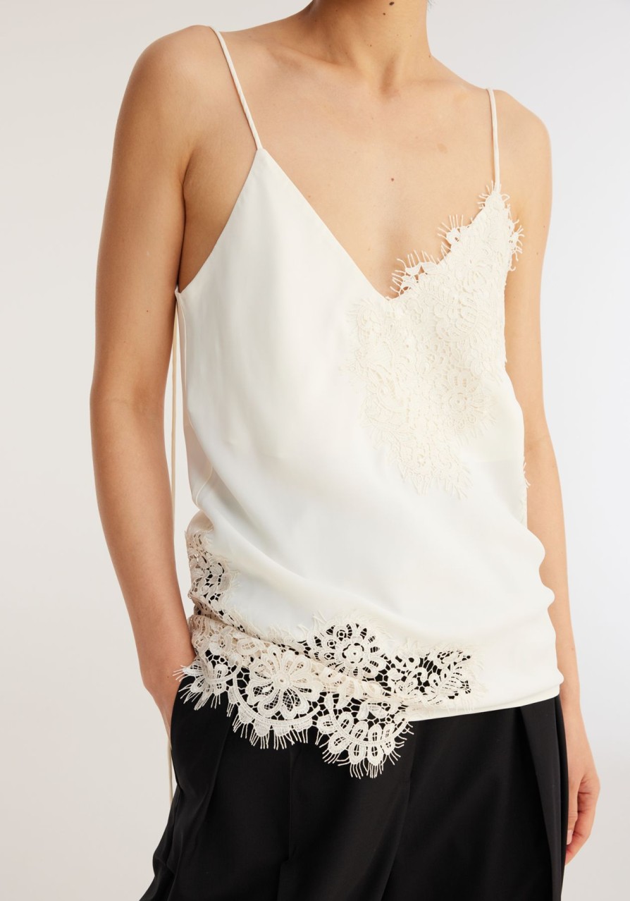 Hot Zoe Fashion Lace Top In Cream