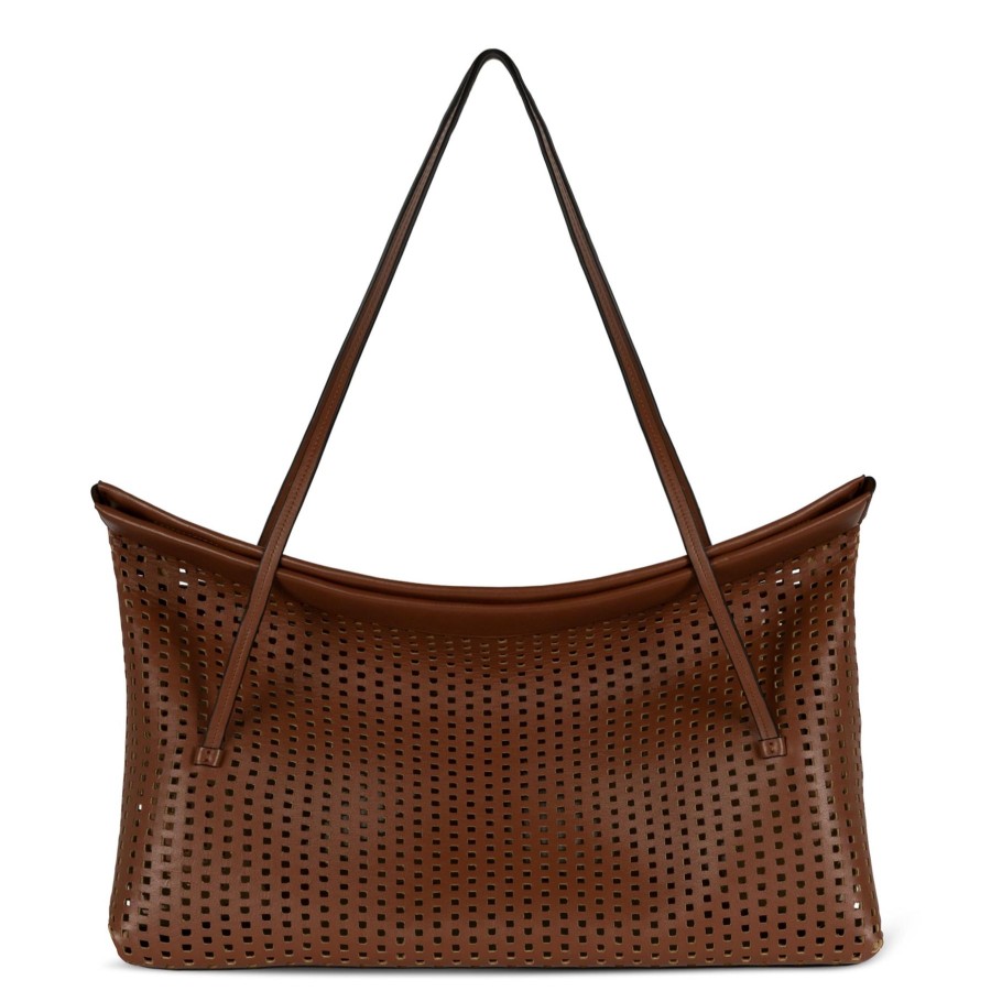 Online Zoe Fashion Joanna Bag In Tan Leather Mesh