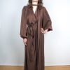 Hot Zoe Fashion Silk Billow Dress Brown