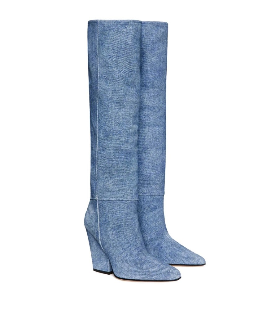 Wholesale Zoe Fashion Jane Boot Denim Effect