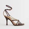 Hot Zoe Fashion Biella Chocolate Heeled Sandals