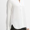 Clearance Zoe Fashion Slim Fitted Stretch Blouse In Off White