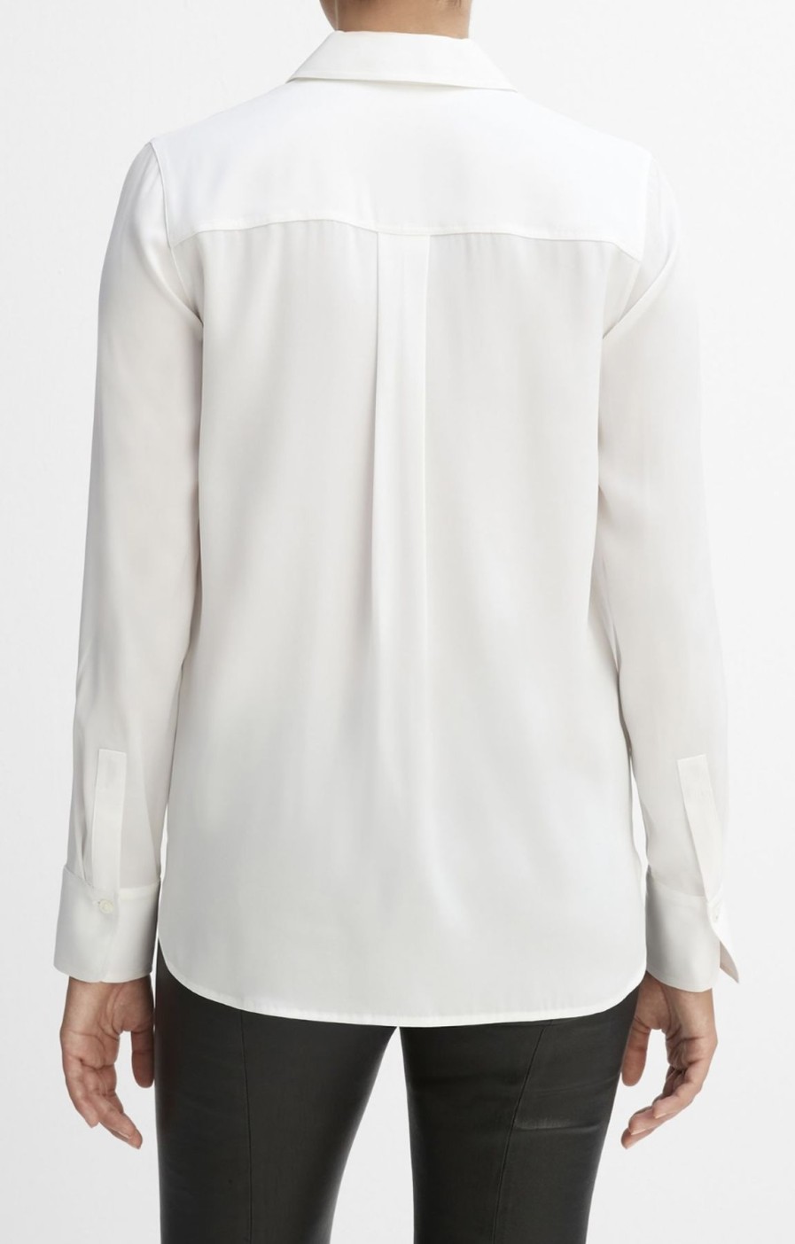 Clearance Zoe Fashion Slim Fitted Stretch Blouse In Off White