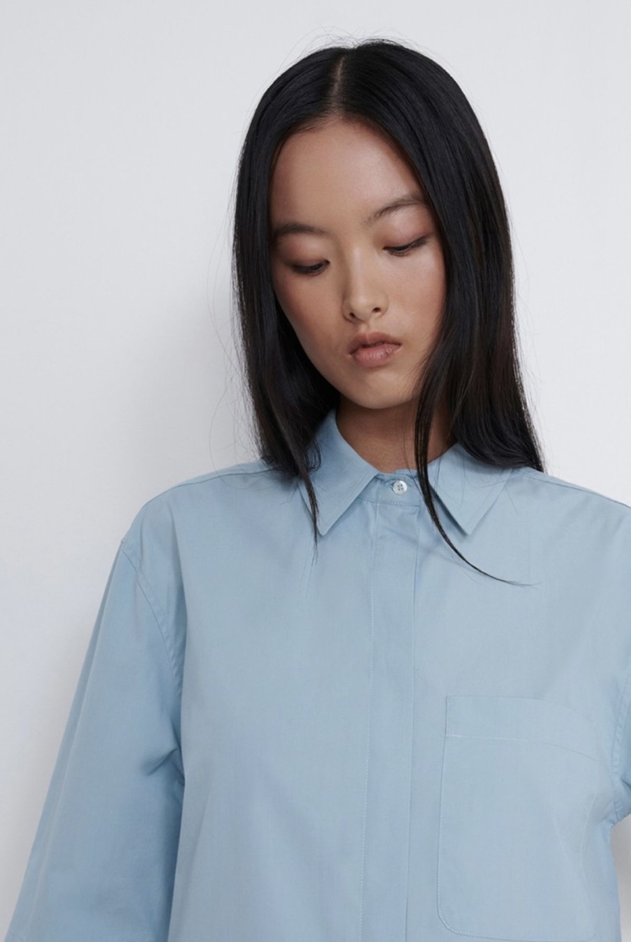 Online Zoe Fashion Poplin Shirt Dress In Ocean